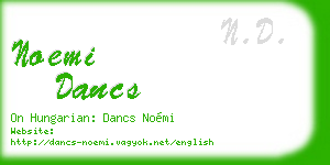 noemi dancs business card